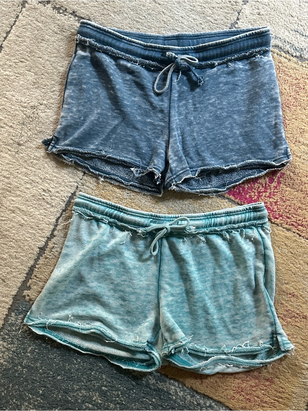 Super soft burnout shorts (2) blue turquoise M U S Apparel comfortable leisure
